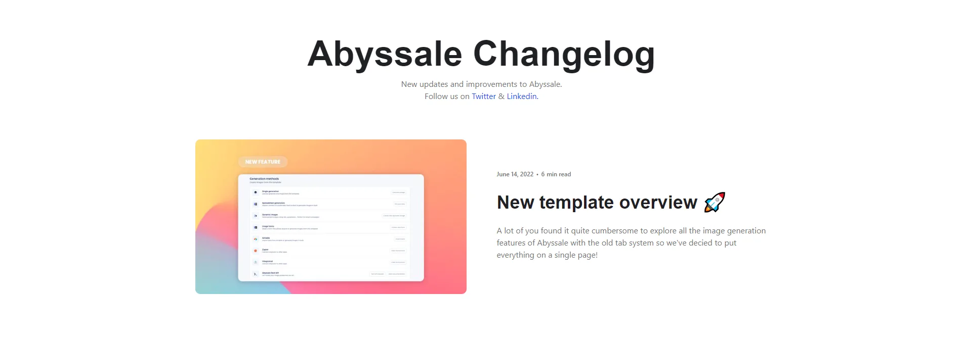 Feature Section